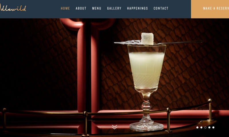 Website for a New Cocktail Bar