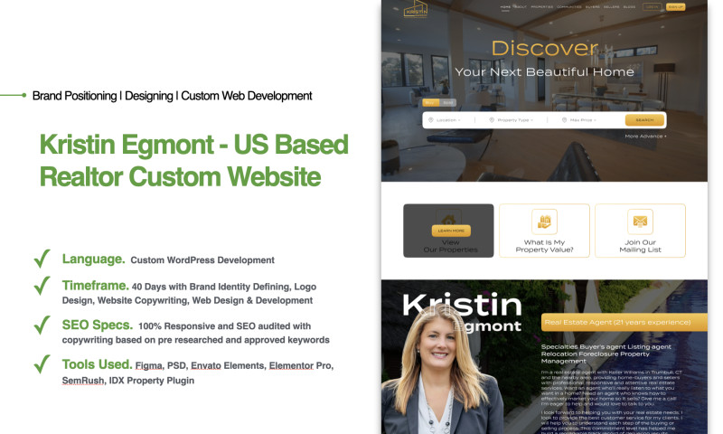 US Based Real Estate Firm Brand Positioning & Custom Website Development