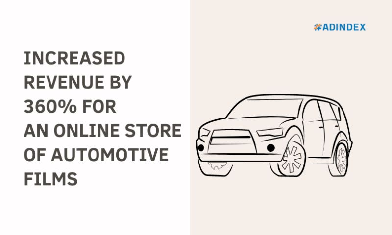 Increased revenue by 360% for an online store of automotive films