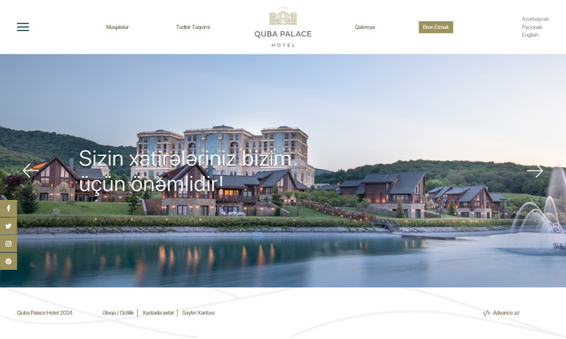 Website Development for Quba Palace Hotel