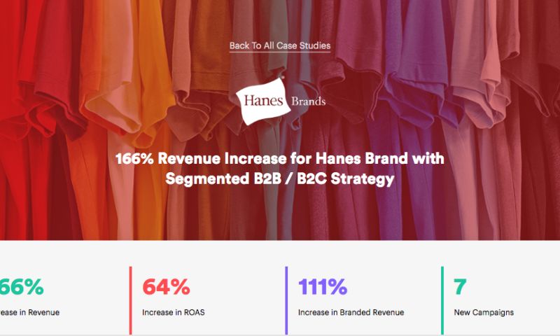 166% Revenue Increase for Hanes Brand with Segmented B2B / B2C Strategy