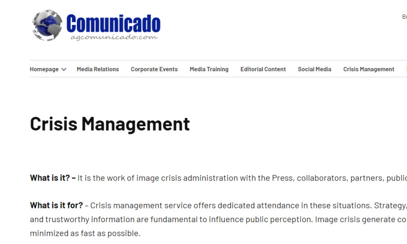 Crisis Management