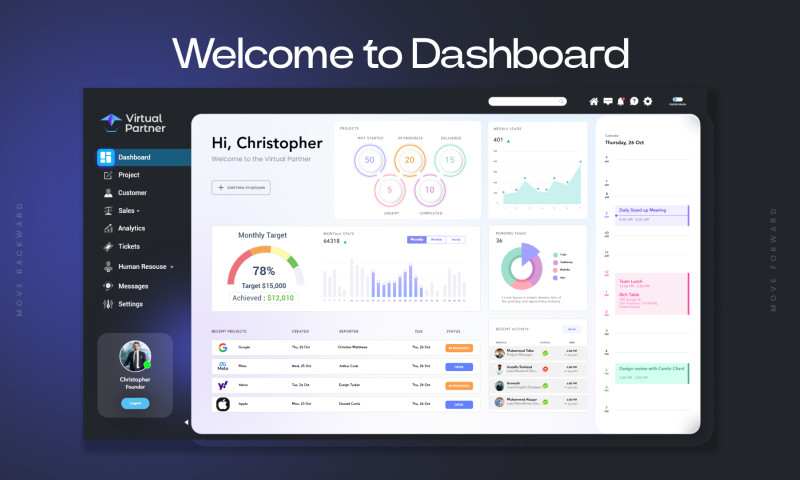 Virtual Project Management System UI/UX Design