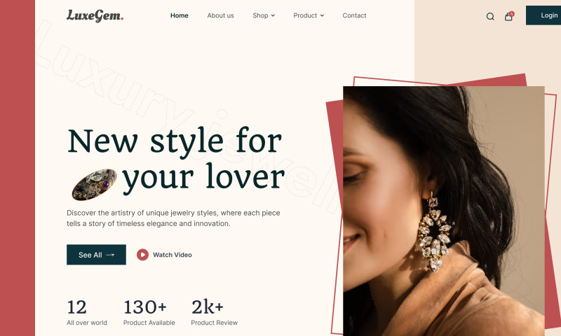 Jewellery Landing Page