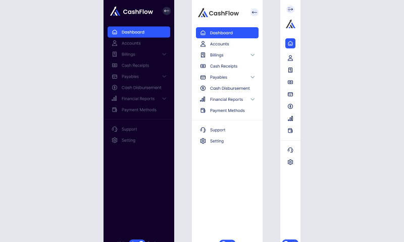 Dashboard Navigation Design