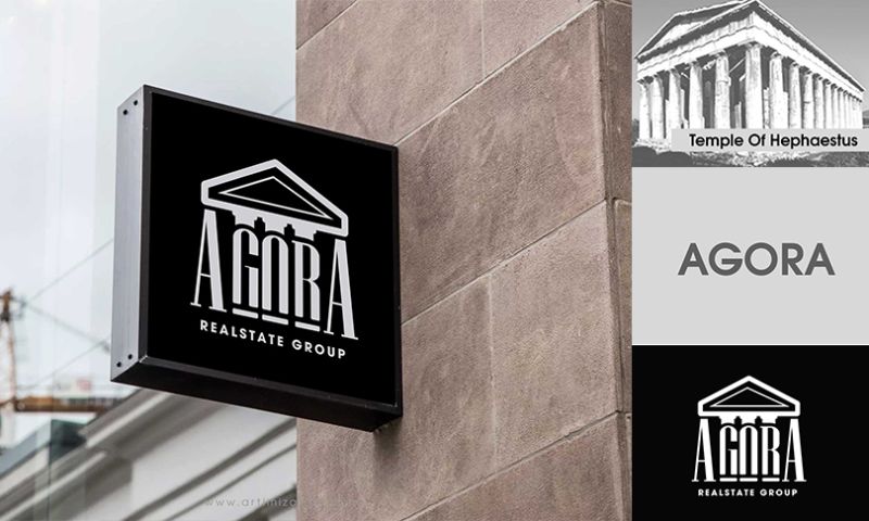 Agora realestate logo design