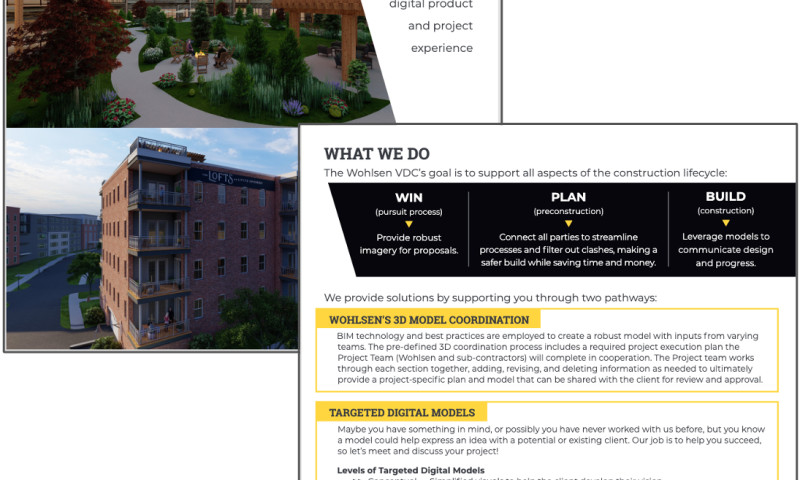 Wohlsen Construction collateral material