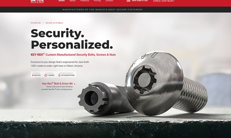 Bryce Fastener (Web Development, Branding, 3D Rendering, Messaging, Custom Coding Features)