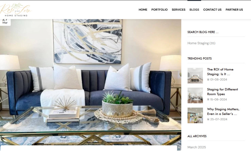 Rose and Fern Home staging SEO