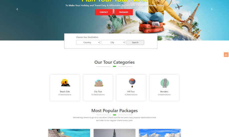 Travel Agency Website Development