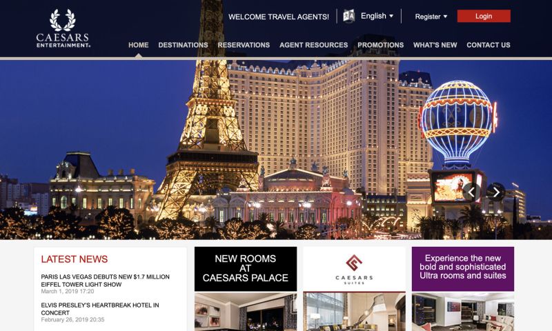 Caesar's Entertainment Website