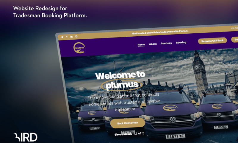 Website and Graphic Design for Tradesman Booking Platform