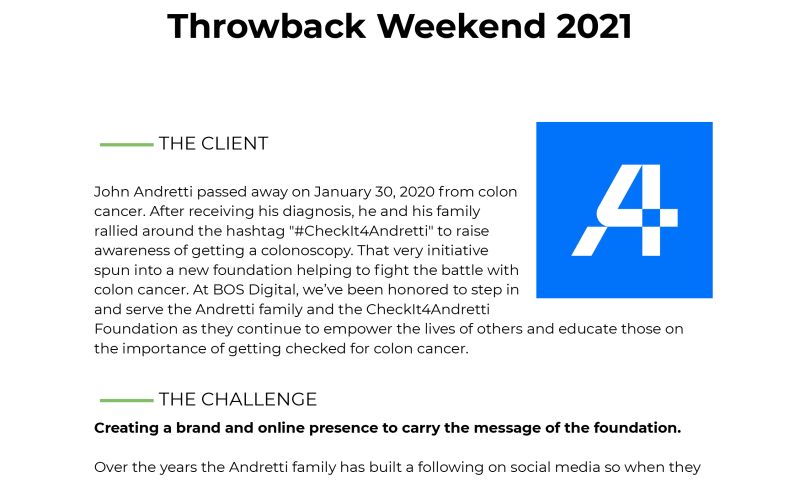 How CheckIt4Andretti Rolled Out a New Brand and Used Social Media Marketing to Win 2nd Best Paint Scheme at the Darlington Throwback Weekend 2021