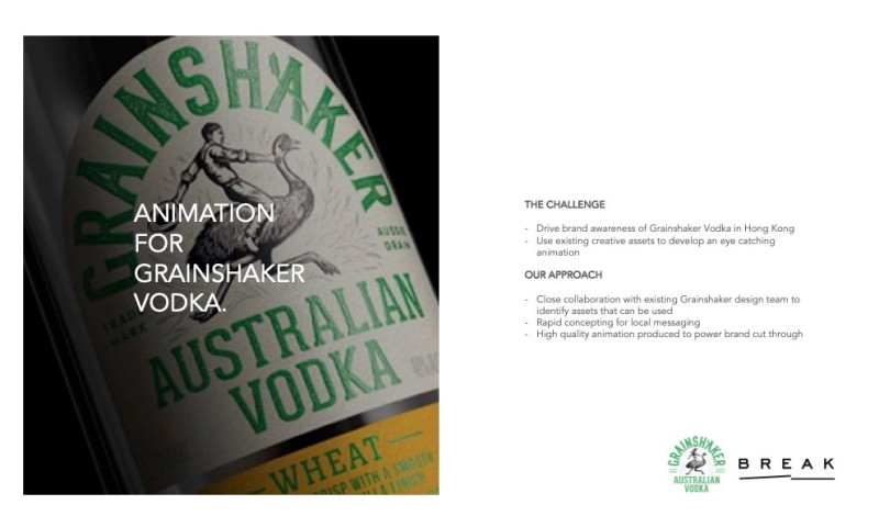 VIDEO ANIMATION FOR GRAINSHAKER VODKA.