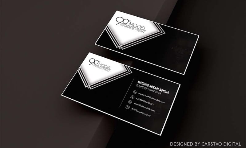 Card Design Project for 90s Model Management