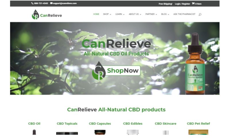 CanRelieve CBD Ecommerce