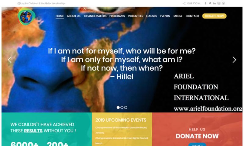 NGO Website Development for Ariel Foundation International