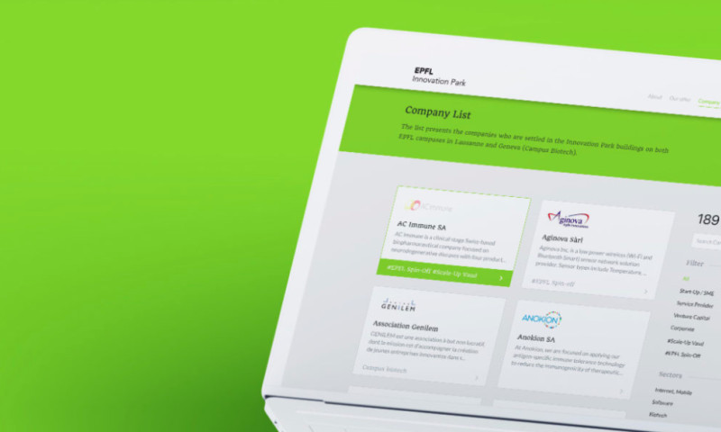 Website and Mobile App for EPFL Innovation Park