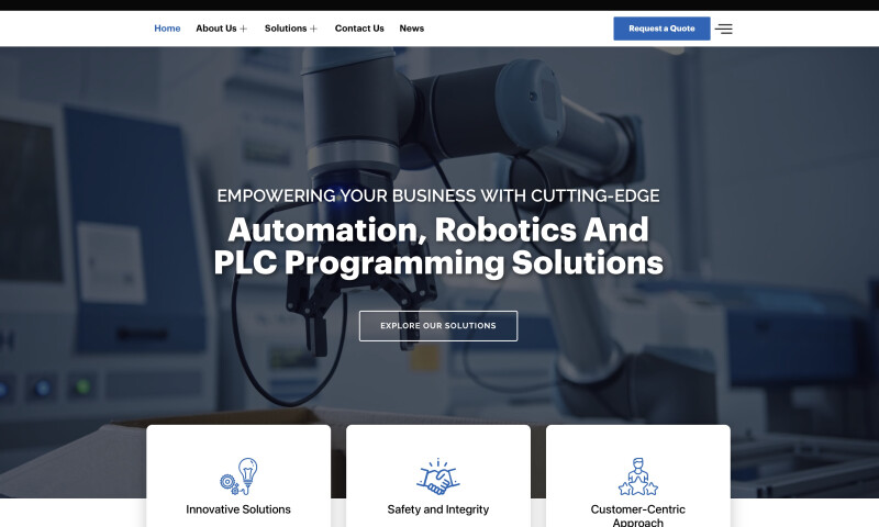Robotics Website Design