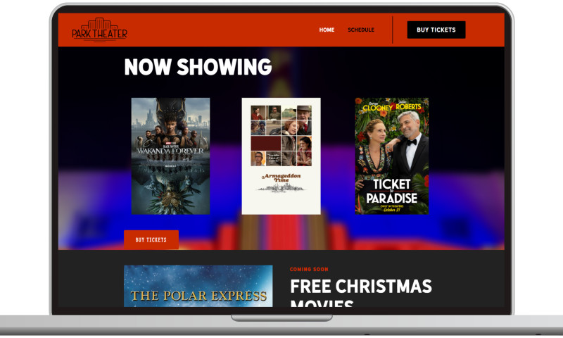 Park Theater Website Design