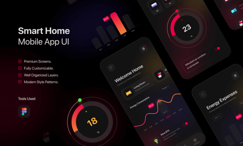 Smartphone Mobile app ui
