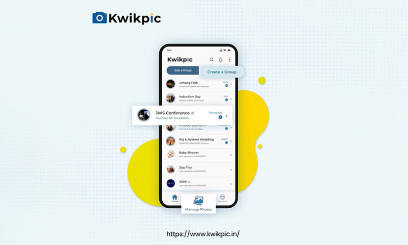 Kwikpic Photo Sharing App powered by AI