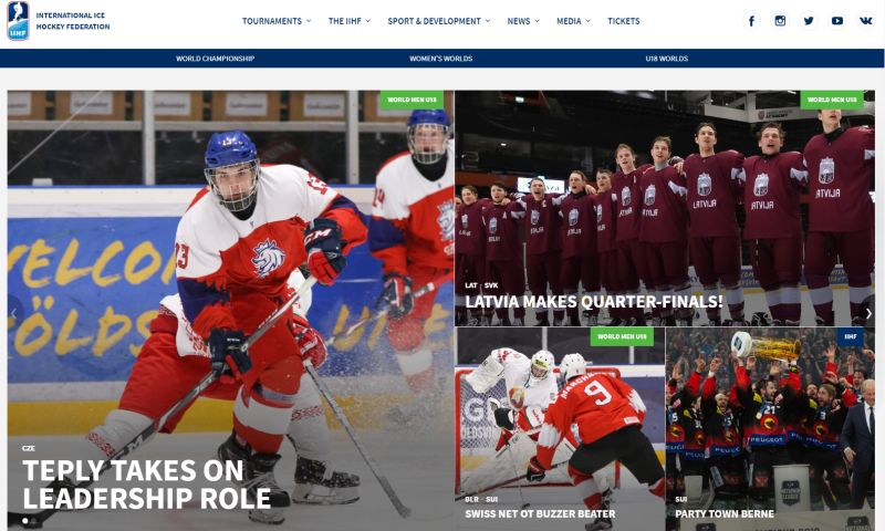 New Websites for the International Ice Hockey Federation