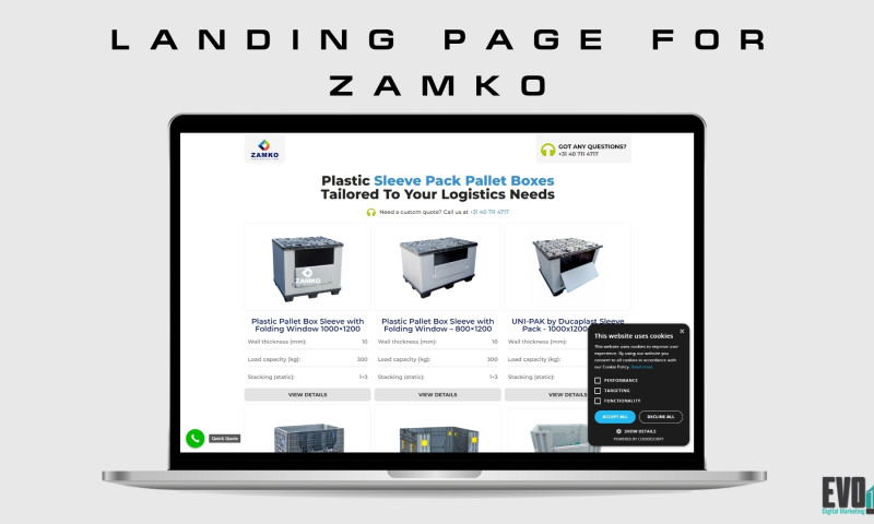 Zamko - Pallete Boxed Landing Pages