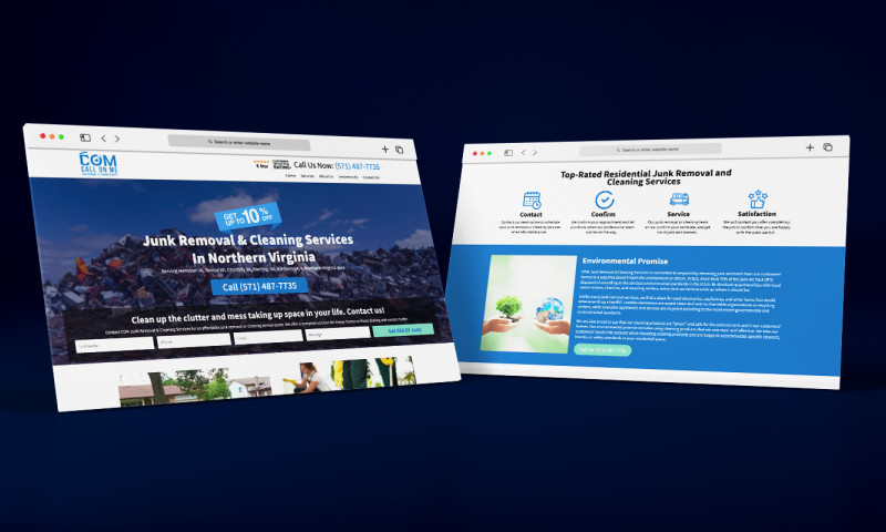 Landing Page Design For Junk Removal Company