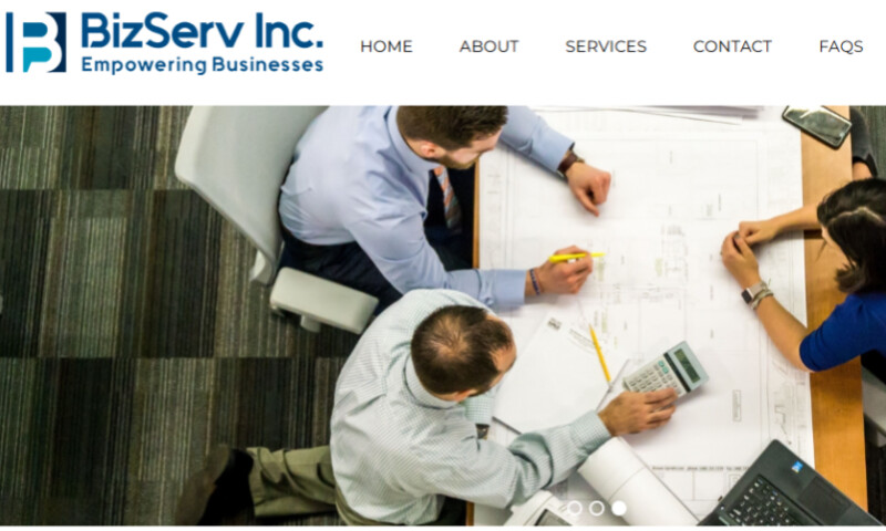 Corporate Website for BizServ Inc.