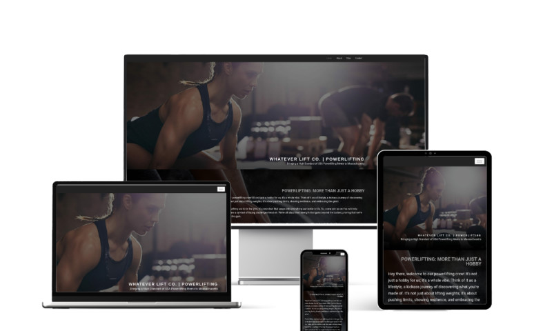 Website For Powerlifting Client