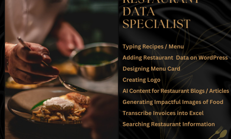 Restaurant Data Specialist_WordPress/Typing/Research