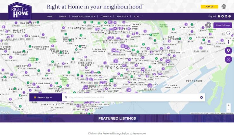 Right at Home Realty Website