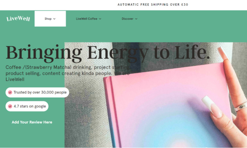 Shopify store development for LiveWell