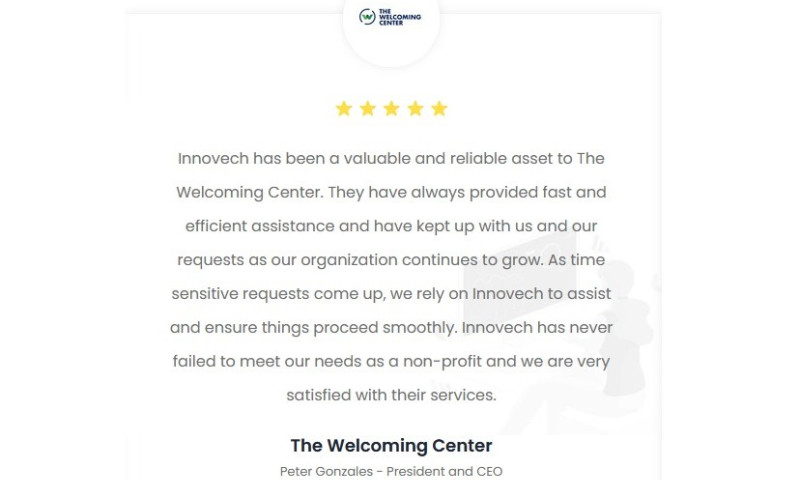 The Welcoming Center Website Maintenance and technical support