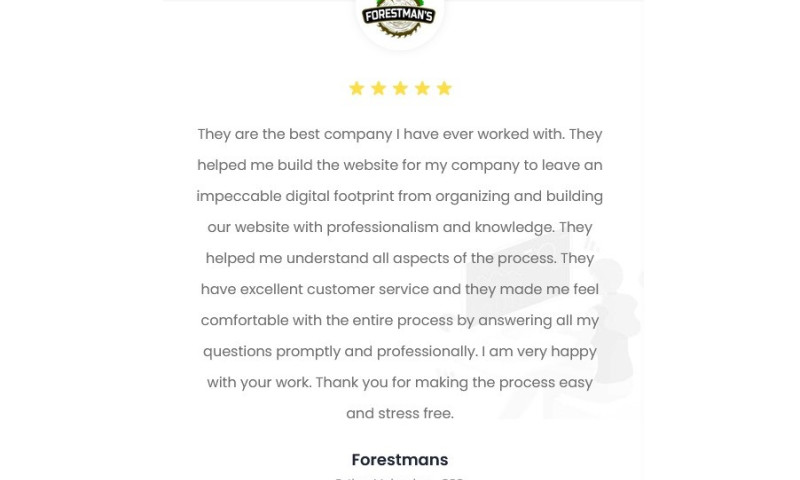 Forestman´s Lawn Care Website