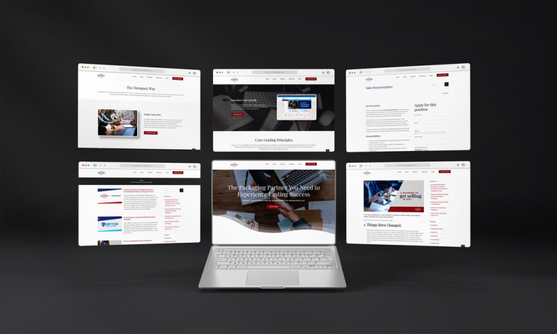 Dempsey International Packaging Web Design