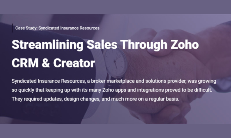 Streamlining Sales Through Zoho CRM & Creator