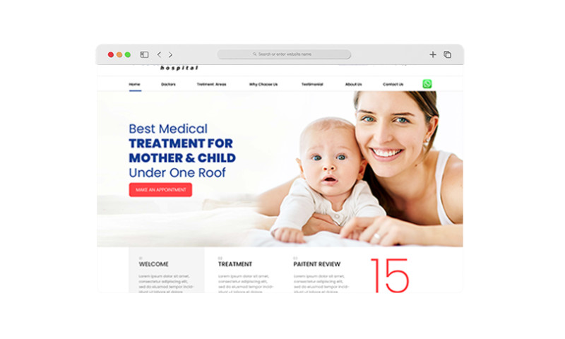 Website Design/Development and SEO for Satnam Hospital