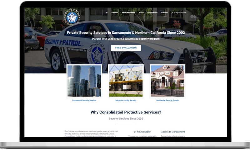 Consolidated Protective Services - Responsive Website Design