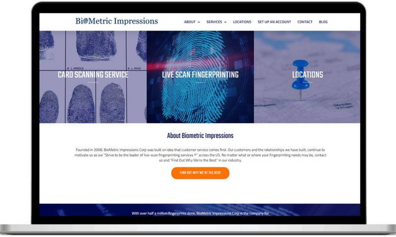 Biometric Impressions - Responsive Website Design