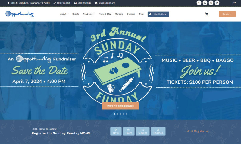 Opportunities Inc. Website Design