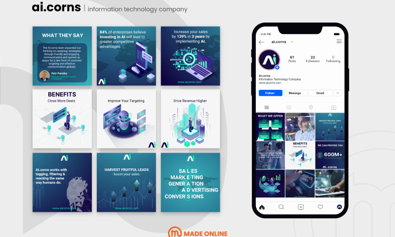 AI Corns Social Media