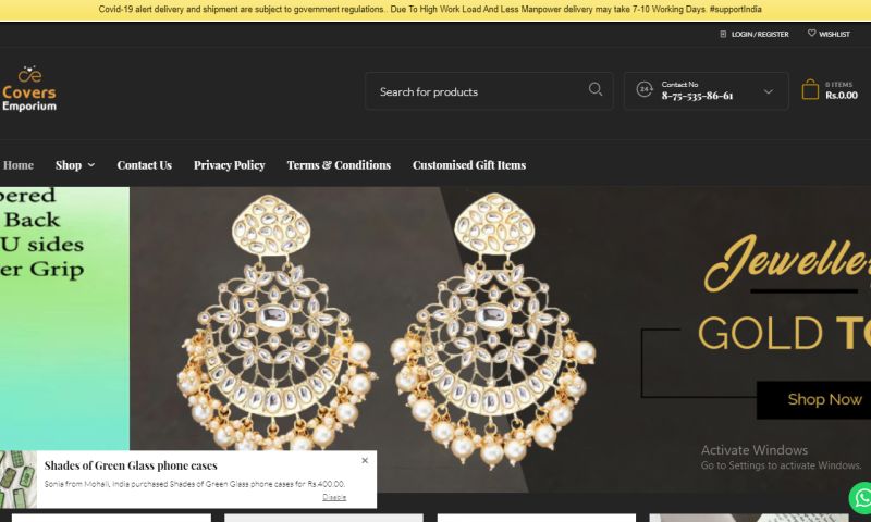 Coversemporium - Ecommerce Website