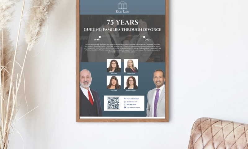 Rice Law Firm 75th Anniversary Poster Design