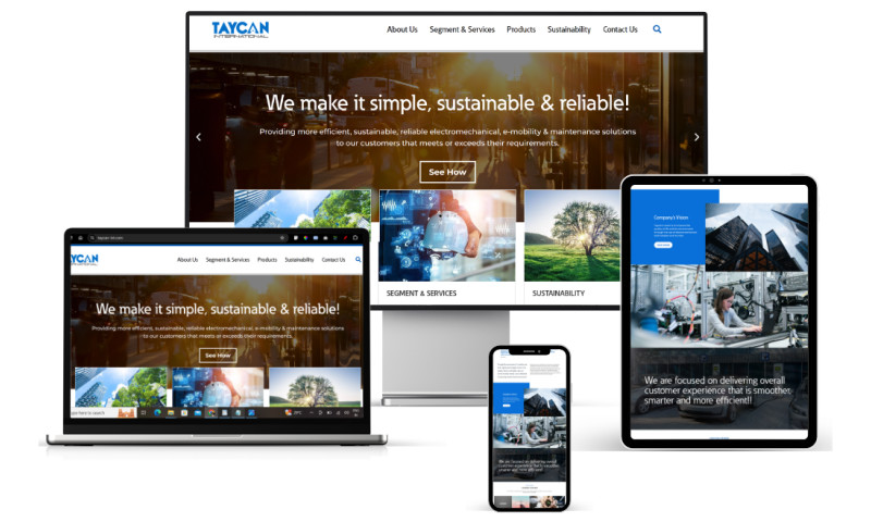 Taycan International's Digital Presence with Modern