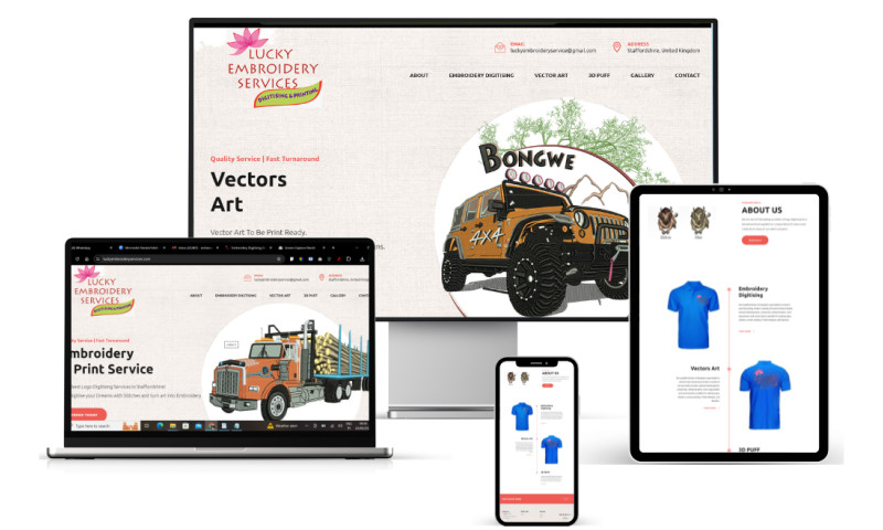 Lucky Embroidery Services' Digital Presence