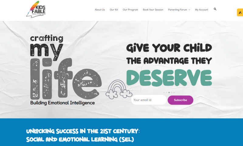 Engaging Website for Kids' Emotional Learning to sell Kits