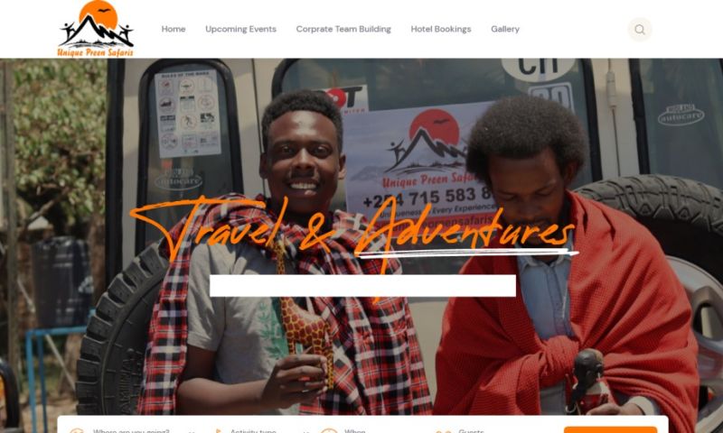 Unique Preen Safaris Travel Site