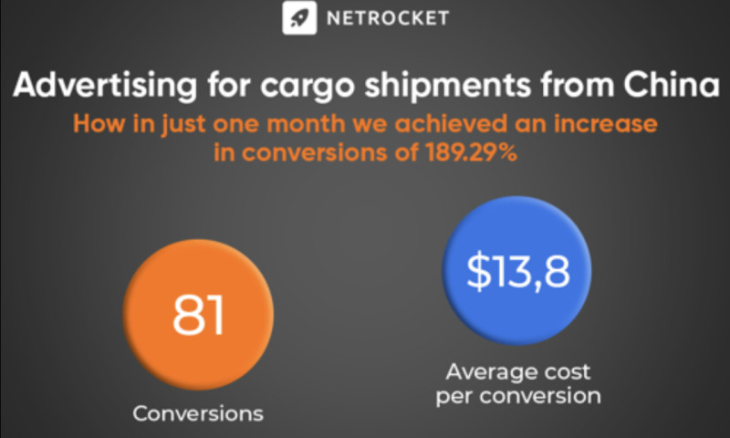 Advertising of cargo transportation from China